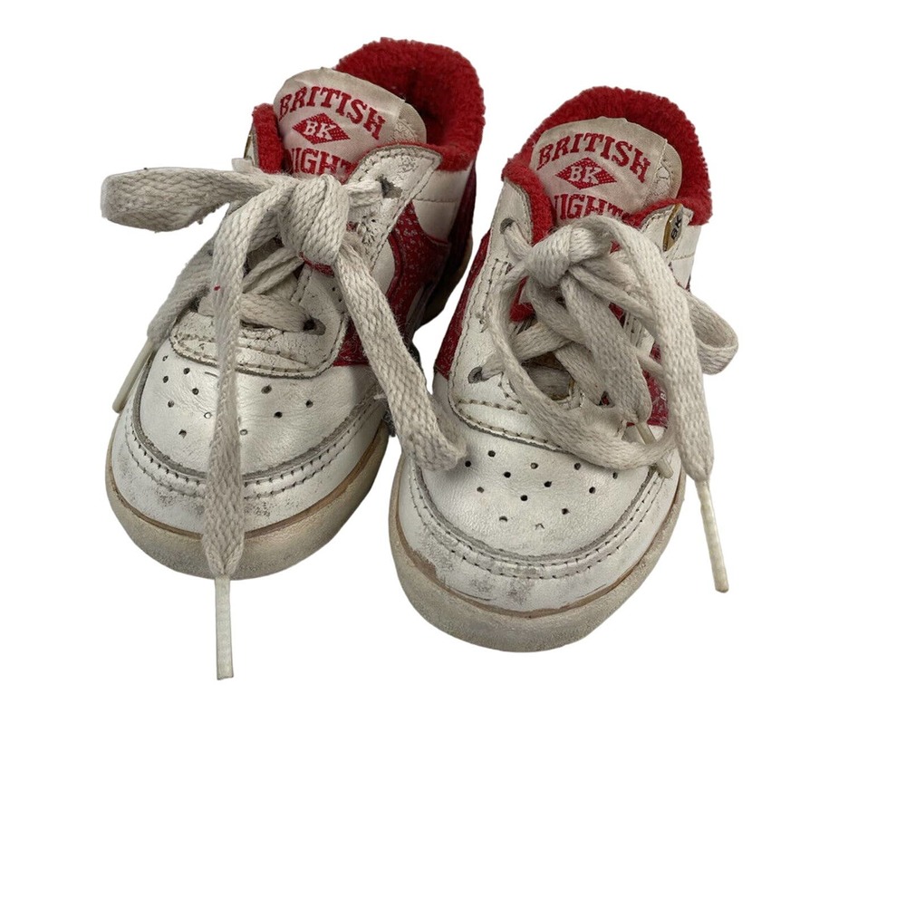 Vintage 90s BK British Knights Sport Shoes Toddler Size 5 Red & White